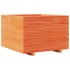 Jardinera madera maciza de pino marrón cera 70x70x49,5