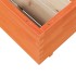 Jardinera madera maciza de pino marrón cera 70x70x49,5