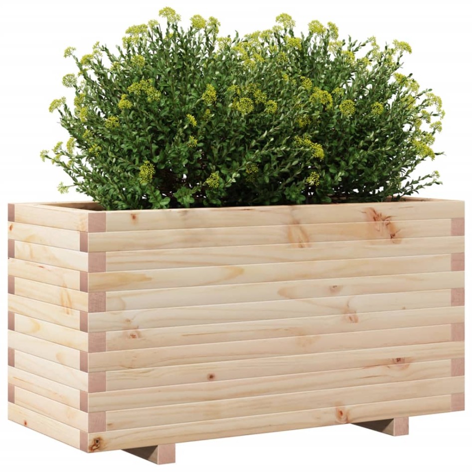 Jardinera madera maciza de pino 90x40x49,5
