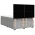 Cama box spring con colchón tela gris claro 140x200