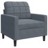 Sillón de terciopelo gris oscuro 60