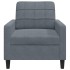 Sillón de terciopelo gris oscuro 60