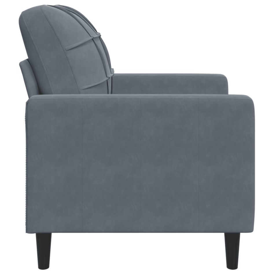Sillón de terciopelo gris oscuro 60