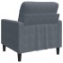 Sillón de terciopelo gris oscuro 60