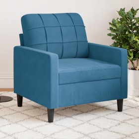 Sillón de terciopelo azul 60