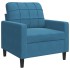 Sillón de terciopelo azul 60