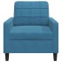 Sillón de terciopelo azul 60