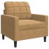 Sillón de terciopelo marrón 60