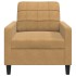 Sillón de terciopelo marrón 60