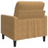 Sillón de terciopelo marrón 60