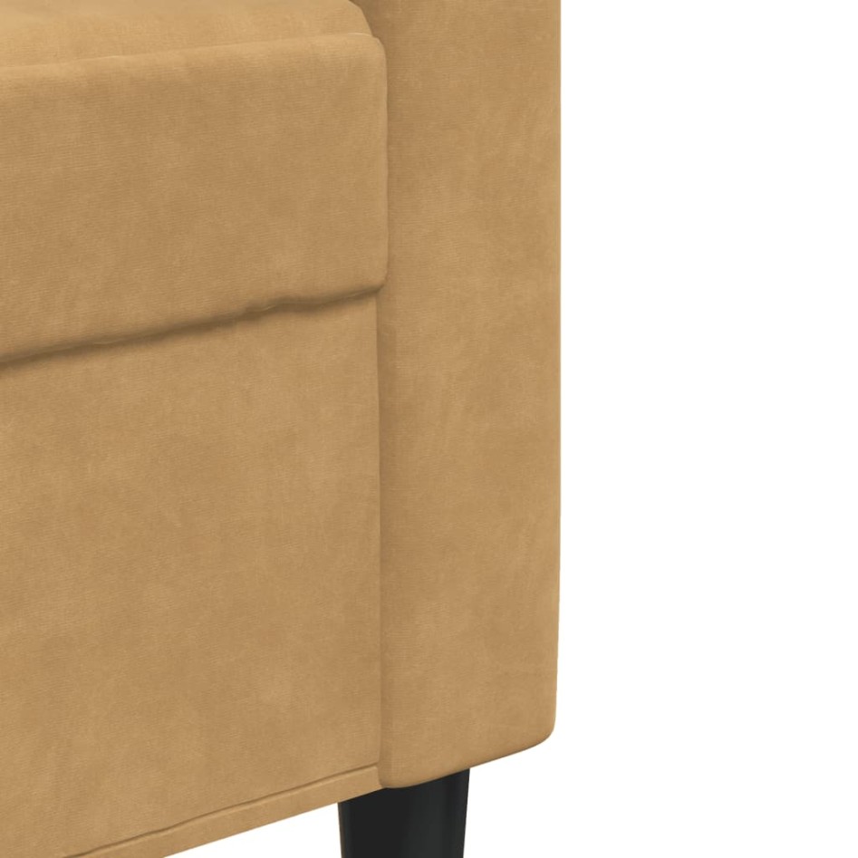 Sillón de terciopelo marrón 60