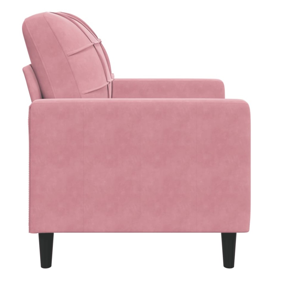 Sillón de terciopelo rosa 60