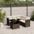 Set sofás de jardín 6 piezas y cojines ratán sintético