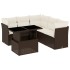 Set sofás de jardín 6 piezas y cojines ratán sintético