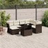Set sofás de jardín 8 piezas y cojines ratán sintético