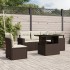 Set sofás de jardín 6 piezas y cojines ratán sintético