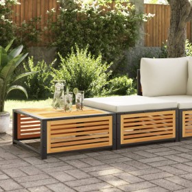 Mesa de jardín con taburete madera maciza de