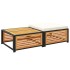 Mesa de jardín con taburete madera maciza de