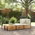 Mesa de jardín con taburete madera maciza de