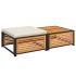 Mesa de jardín con taburete madera maciza de