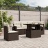 Set sofás de jardín 6 piezas y cojines ratán sintético