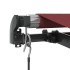 Toldo retráctil manual con LEDs burdeos 500x350