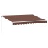 Toldo retráctil manual marrón 350x250