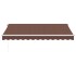 Toldo retráctil manual marrón 350x250
