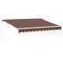 Toldo retráctil manual marrón 300x250