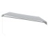 Toldo retráctil manual gris antracita y blanco 500x300