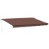 Toldo retráctil manual marrón 500x350