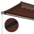 Toldo retráctil manual marrón 500x350