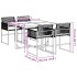 Set de muebles jardín 5 pzas con cojines ratán sintético