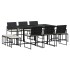 Set de comedor jardín 11 pzas con cojines ratán sintético