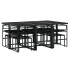 Set de comedor jardín 11 pzas con cojines ratán sintético