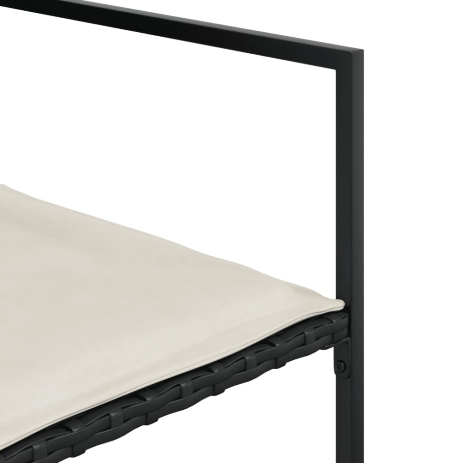 Set de comedor de jardín 9 pzas y cojines ratán sintético