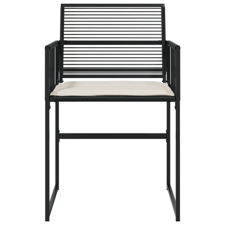 Sillas de jardín con cojines 4 unidades ratán sintético