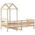 Sofá cama con techo madera maciza de pino 90x190