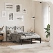 Estructura cama sin colchón con cabecero metal negro 120x190 cm