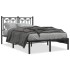 Estructura cama sin colchón con cabecero metal negro 120x190