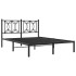 Estructura cama sin colchón con cabecero metal negro 135x190