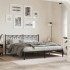 Estructura cama sin colchón con cabecero metal negro 183x213