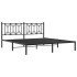 Estructura cama sin colchón con cabecero metal negro 183x213