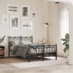 Estructura cama sin colchón con estribo metal negro 120x200 cm