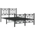 Estructura cama sin colchón con estribo metal negro 120x200