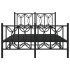 Estructura cama sin colchón con estribo metal negro 120x200