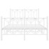 Estructura cama sin colchón con estribo metal blanco 120x190
