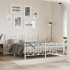 Estructura cama sin colchón con estribo metal blanco 183x213