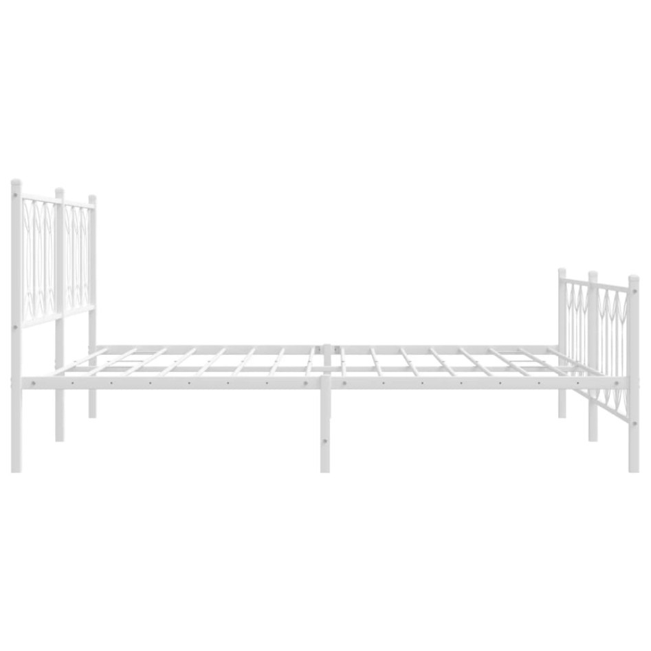 Estructura cama sin colchón con estribo metal blanco 183x213