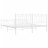 Estructura cama sin colchón con estribo metal blanco 183x213